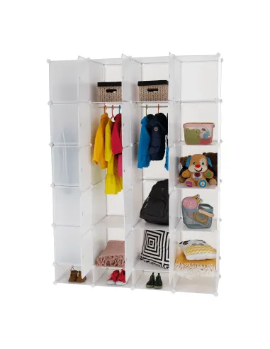 Dulap ZAFOD, modular, hol/dormitor, 148x46x202 cm, metal și plastic | MobilaOK