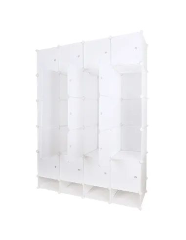 Dulap ZAFOD, modular, hol/dormitor, 148x46x202 cm, metal și plastic | MobilaOK