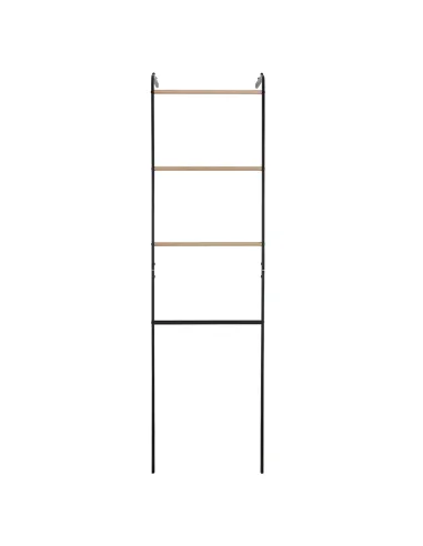 Cuier scară, BUBY, dormitor/hol, 40x26.5x160 cm, Metal, negru/metalic | MobilaOK