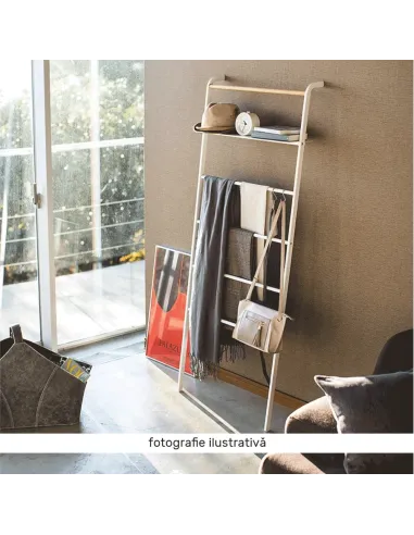 Cuier BUNY, hol/dormitor, 44.5x27.5x161 cm, Metal, alb | MobilaOK