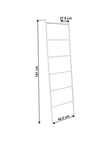 Cuier BUNY, hol/dormitor, 44.5x27.5x161 cm, Metal, alb | MobilaOK