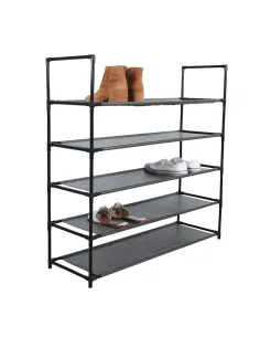 Dulap pantofi MADILO, hol/dormitor, 86x28x89 cm, metal/ţesătură | MobilaOK