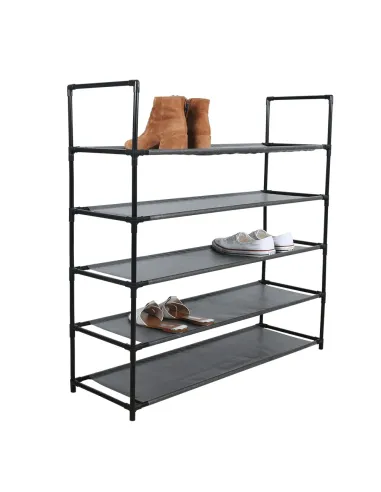 Dulap pantofi MADILO, hol/dormitor, 86x28x89 cm, metal/ţesătură | MobilaOK