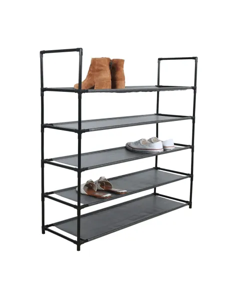 Dulap pantofi MADILO, hol/dormitor, 86x28x89 cm, metal/ţesătură | MobilaOK