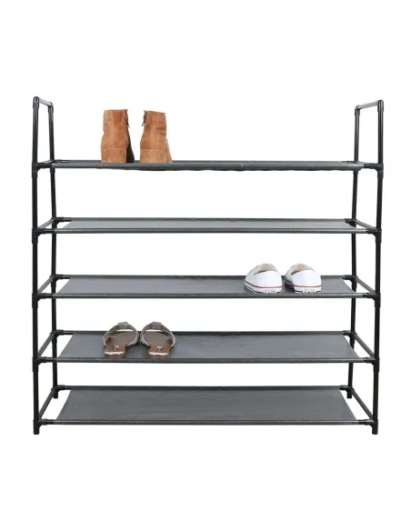 Dulap pantofi MADILO, hol/dormitor, 86x28x89 cm, metal/ţesătură | MobilaOK