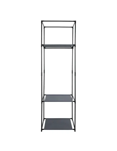 Dulap ALBUS, dormitor/hol, 50x44x161 cm, metal/ţesătură, negru | MobilaOK