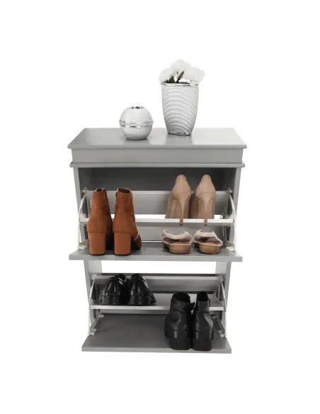 Pantofar SEBER TYP 1, hol/dressing, 53.5x82.5x24 cm, PAL/MDF, gri | MobilaOK