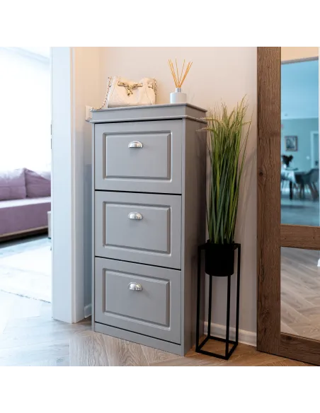 Pantofar, SEBER TYP 2, hol/dormitor, 53.5x117x24 cm, PAL/MDF, gri | MobilaOK