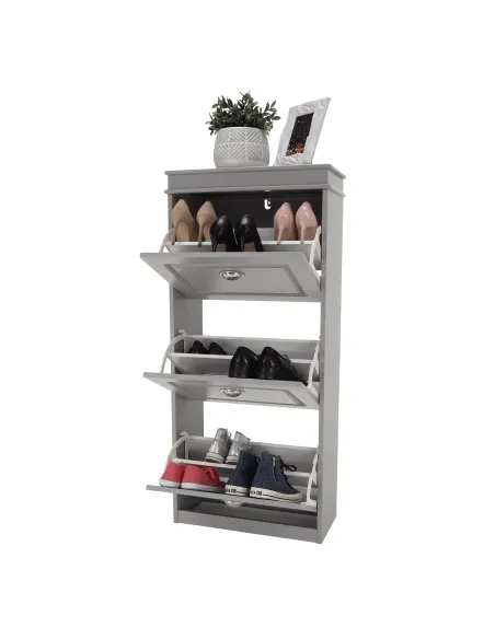 Pantofar, SEBER TYP 2, hol/dormitor, 53.5x117x24 cm, PAL/MDF, gri | MobilaOK