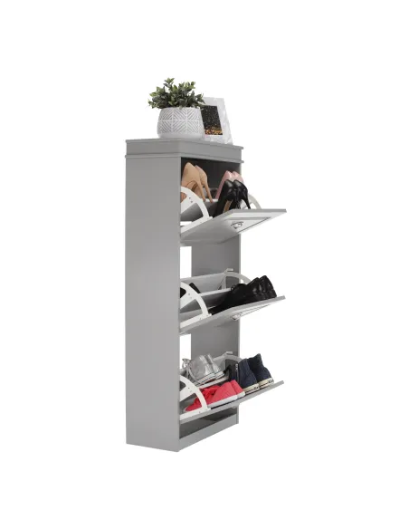 Pantofar, SEBER TYP 2, hol/dormitor, 53.5x117x24 cm, PAL/MDF, gri | MobilaOK