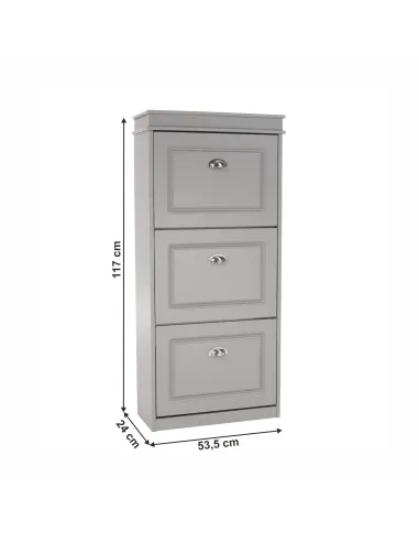 Pantofar, SEBER TYP 2, hol/dormitor, 53.5x117x24 cm, PAL/MDF, gri | MobilaOK