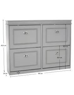 Pantofar SEBER TYP 5, hol/dormitor, 105x24x82.5 cm, PAL/MDF | MobilaOK 2