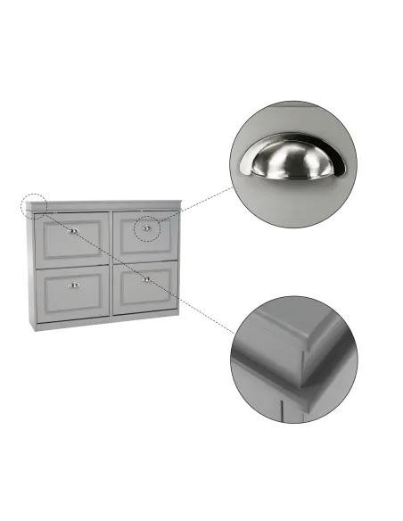 Pantofar SEBER TYP 5, hol/dormitor, 105x24x82.5 cm, PAL/MDF | MobilaOK