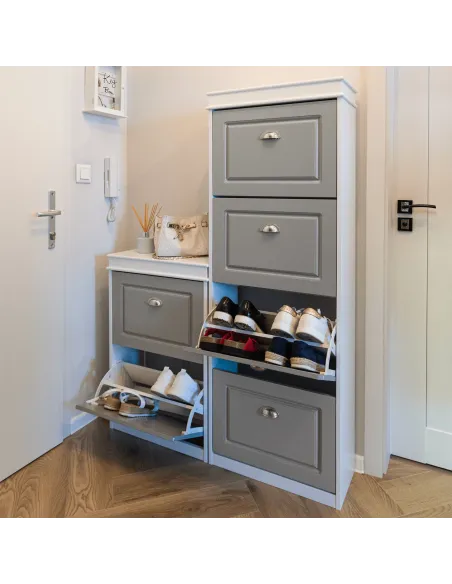 Dulap pantofi SEBER, hol/dressing, 53.5x24x82.5 cm, PAL/MDF | MobilaOK
