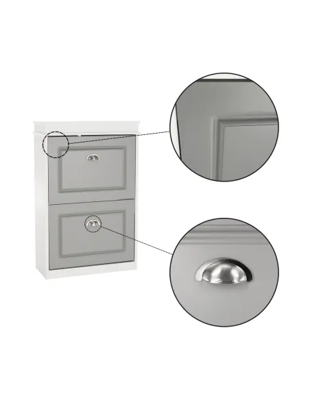 Dulap pantofi SEBER, hol/dressing, 53.5x24x82.5 cm, PAL/MDF | MobilaOK