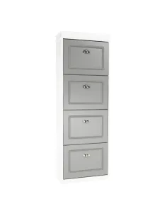 Pantofar SEBER TYP 3, hol/dormitor, 53.5x152x24 cm, PAL/MDF, alb/gri | MobilaOK