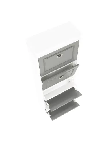 Pantofar SEBER TYP 3, hol/dormitor, 53.5x152x24 cm, PAL/MDF, alb/gri | MobilaOK