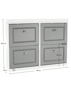 Pantofar SEBER TYP 5, hol/dressing, 105x24x82.5 cm, PAL/MDF | MobilaOK 2