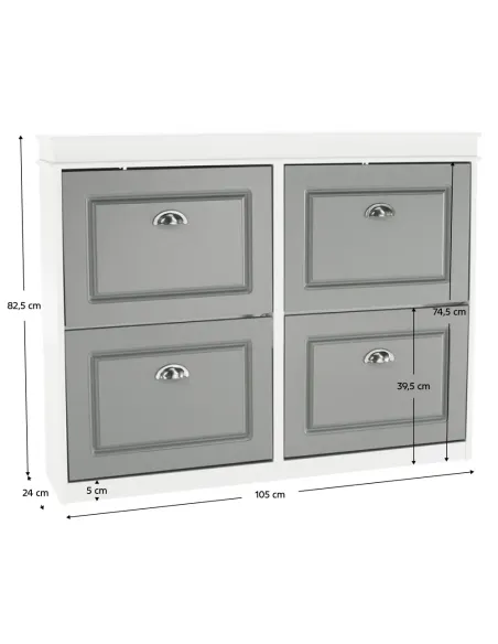 Pantofar SEBER TYP 5, hol/dressing, 105x24x82.5 cm, PAL/MDF | MobilaOK