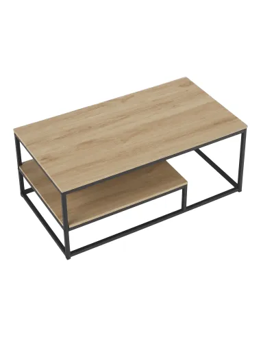 Măsuță de cafea LARON living 110x60x45 cm MDF și metal | MobilaOK