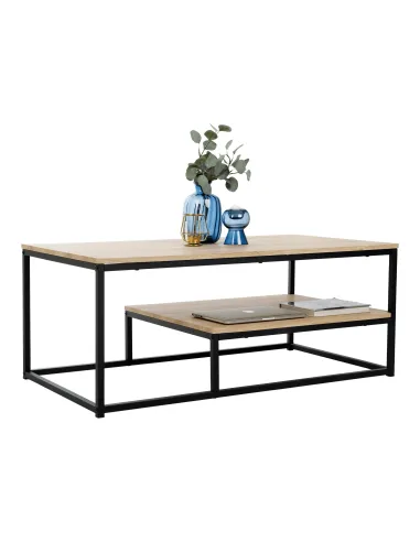 Măsuță de cafea LARON living 110x60x45 cm MDF și metal | MobilaOK