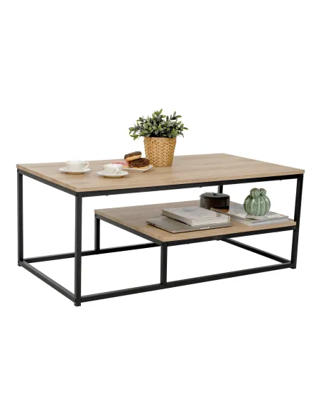 Măsuță de cafea LARON living 110x60x45 cm MDF și metal | MobilaOK