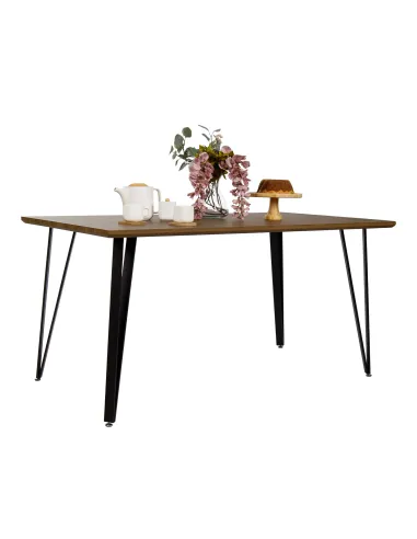 Masă Dining FRIADO, living, 150x80 cm, MDF și metal | MobilaOK