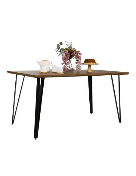 Masă Dining FRIADO, living, 150x80 cm, MDF și metal | MobilaOK