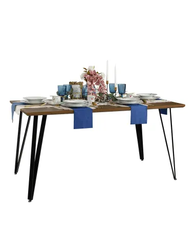 Masă Dining FRIADO, living, 150x80 cm, MDF și metal | MobilaOK