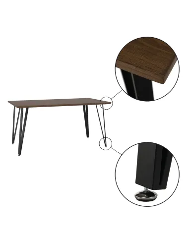 Masă Dining FRIADO, living, 150x80 cm, MDF și metal | MobilaOK