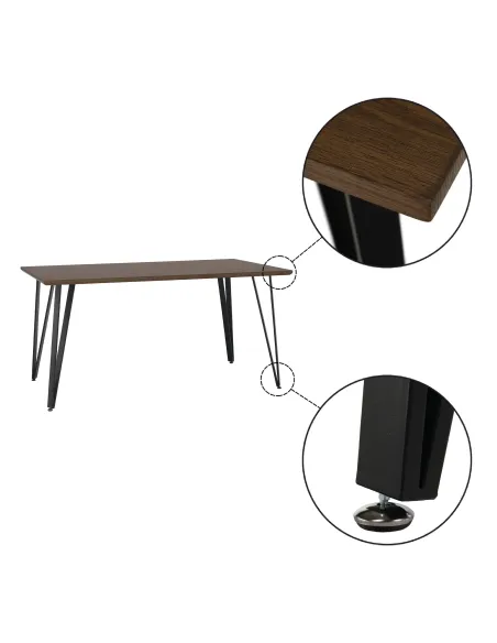 Masă Dining FRIADO, living, 150x80 cm, MDF și metal | MobilaOK
