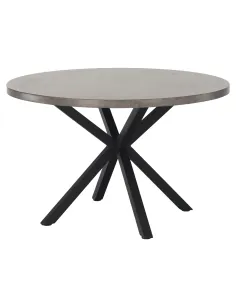 Masă dining MEDOR, rotundă 120 cm, MDF și metal | MobilaOK
