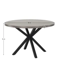 Masă dining MEDOR, rotundă 120 cm, MDF și metal | MobilaOK 2