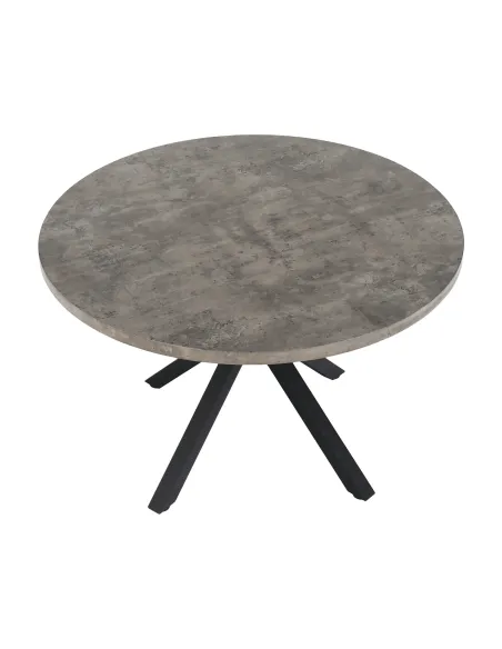 Masă dining MEDOR, rotundă 120 cm, MDF și metal | MobilaOK