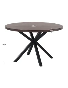 Masă MEDOR, sufragerie, diametru 120 cm, MDF și metal | MobilaOK 2