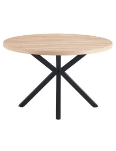 Masă de sufragerie MEDOR, living, diametru 120 cm, MDF și metal | MobilaOK 2