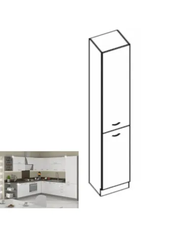 Dulap Bucătărie, PRADO 40 DK-210 2F, dulap înalt alimente, 40x210x57 cm, PAL melaminat | MobilaOK