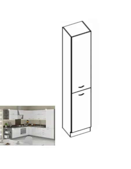Dulap Bucătărie, PRADO 40 DK-210 2F, dulap înalt alimente, 40x210x57 cm, PAL melaminat | MobilaOK