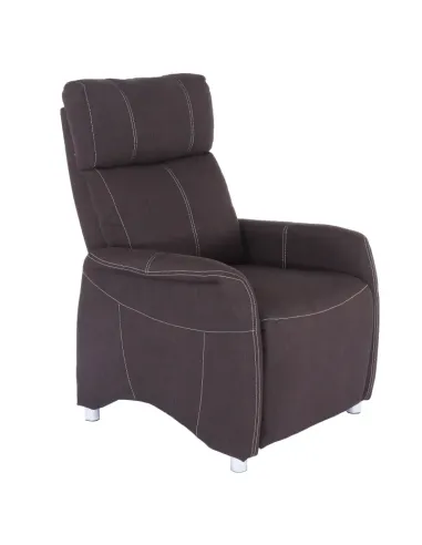 Fotoliu FOREST, living/dormitor, 78x90x113.5/84 cm, textil ciocolatiu | MobilaOK