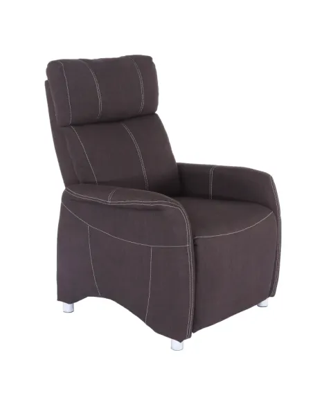 Fotoliu FOREST, living/dormitor, 78x90x113.5/84 cm, textil ciocolatiu | MobilaOK