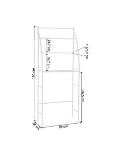 Raft, VIMERA, baie, 69x30x166 cm, metal | MobilaOK 2