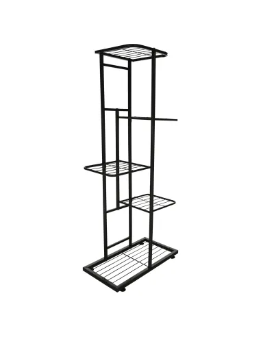Suport pentru plante, BAMIR TIP 1, living/balcon/birou, 43x22x98 cm, Metal, gri închis | MobilaOK