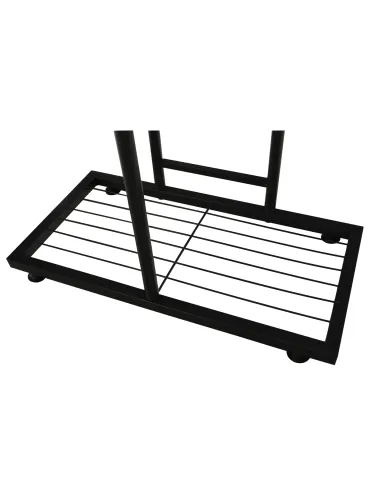 Suport pentru plante, BAMIR TIP 1, living/balcon/birou, 43x22x98 cm, Metal, gri închis | MobilaOK