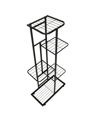 Suport pentru plante, BAMIR TIP 1, living/balcon/birou, 43x22x98 cm, Metal, gri închis | MobilaOK