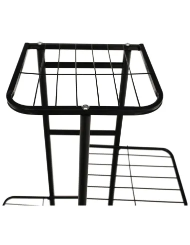 Suport pentru plante, BAMIR TIP 1, living/balcon/birou, 43x22x98 cm, Metal, gri închis | MobilaOK