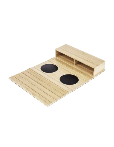 Organizator VISE, bambus natural, 46x32x6.5 cm, pentru living/dormitor | MobilaOK