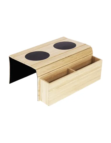 Organizator VISE, bambus natural, 46x32x6.5 cm, pentru living/dormitor | MobilaOK