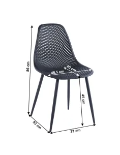 Scaun Dining, TEGRA TYP 2, dining, 37x53x86 cm, Plastic și Metal | MobilaOK 2