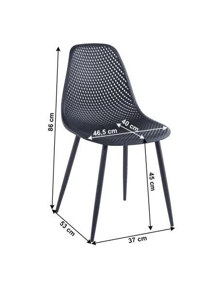 Scaun Dining, TEGRA TYP 2, dining, 37x53x86 cm, Plastic și Metal | MobilaOK