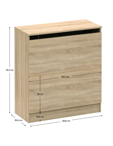 Dulap pentru perne, BETTY 2, dormitor, 84.8x39.4x93.3 cm, PAL stejar sonoma | MobilaOK